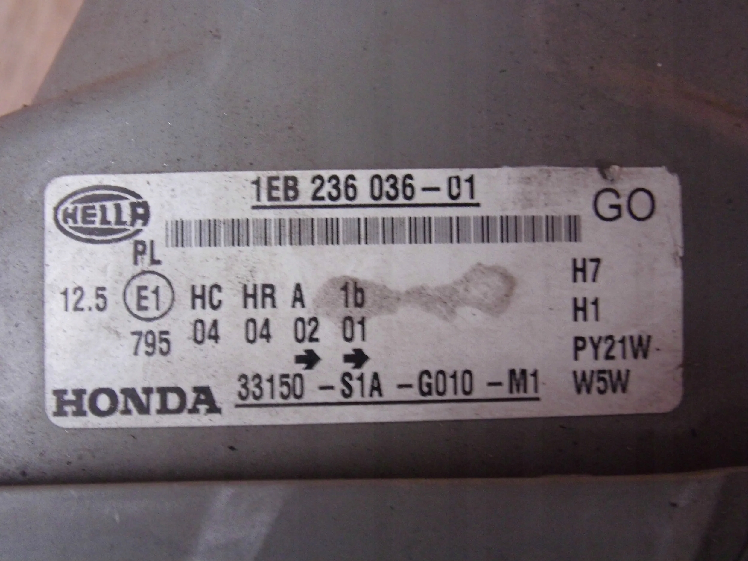 Honda Accord VI 1998-2000 light left front front