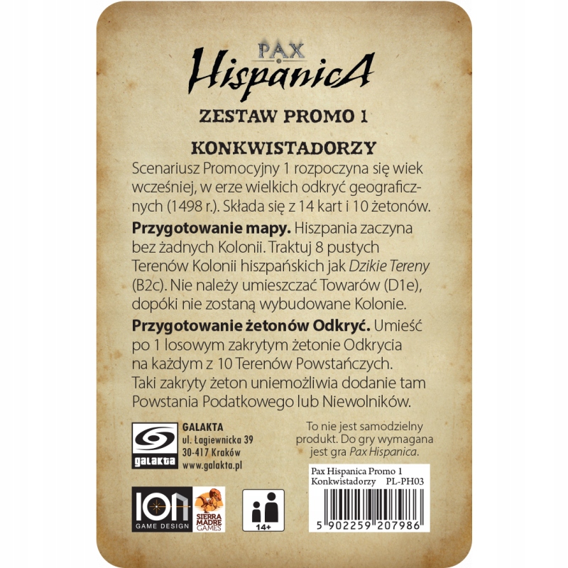Pax Hispanica: Konkwistadorzy (zestaw