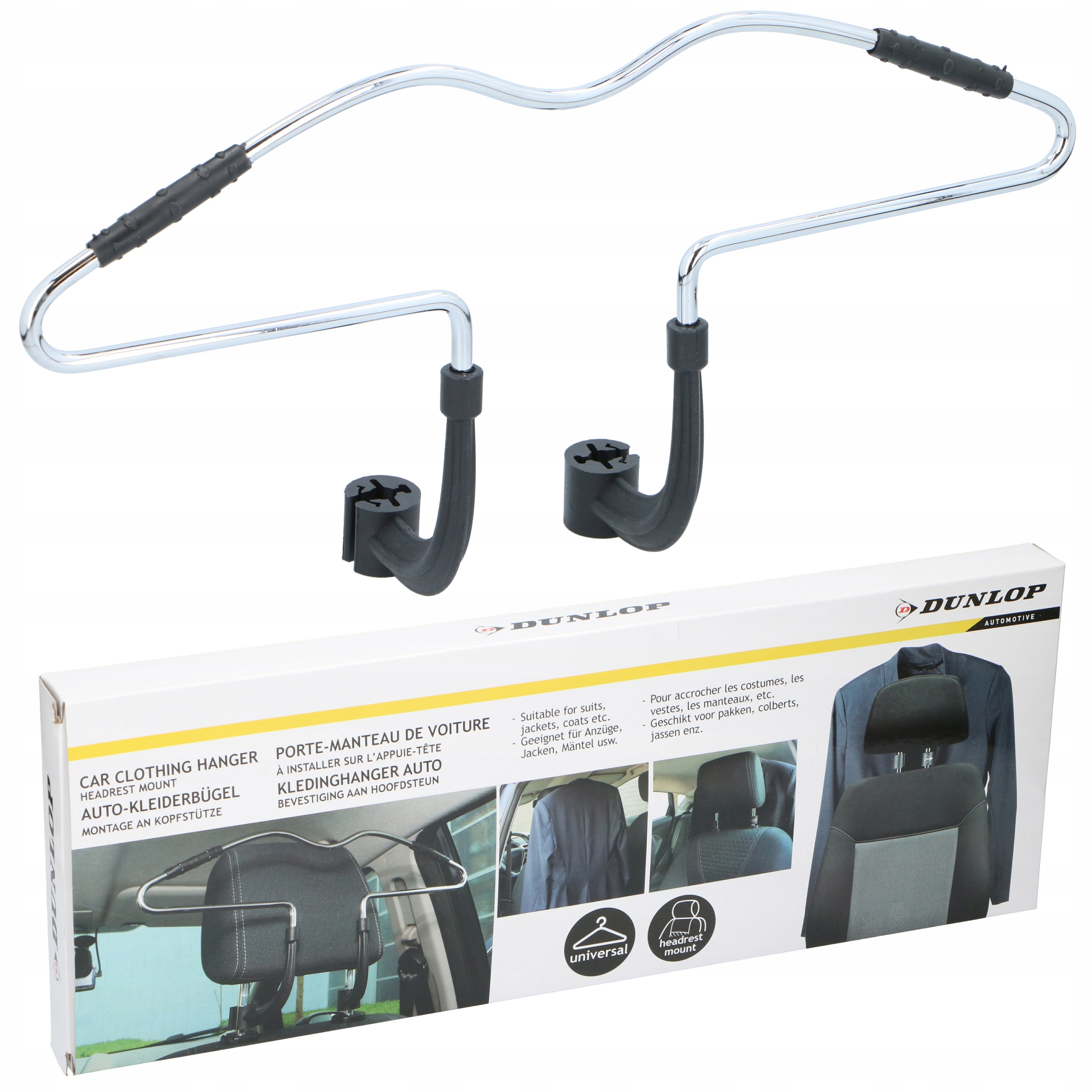 Wieszak samochodowy na zagłówek ubrania marynarkę do samochodu auta Dunlop