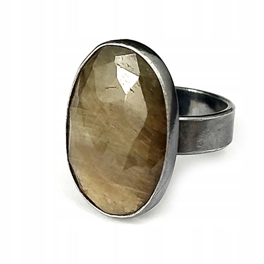 Ušlechtilý Safír Stříbro 925 Retro Unikát Perleťový