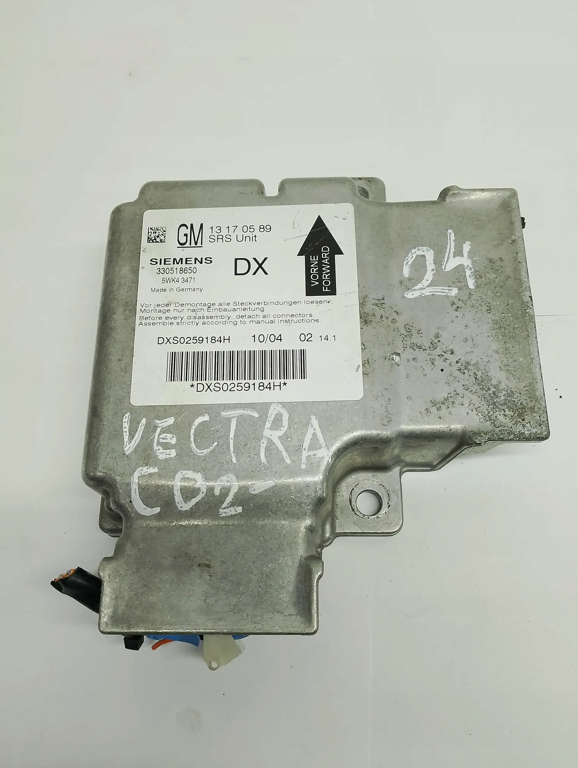 Opel Astra J 2010 Moduly airbag powietrznych