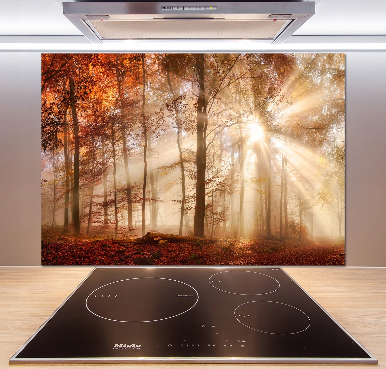 

Panel lacobel Mgła w lesie jesień 100x70 cm + Klej