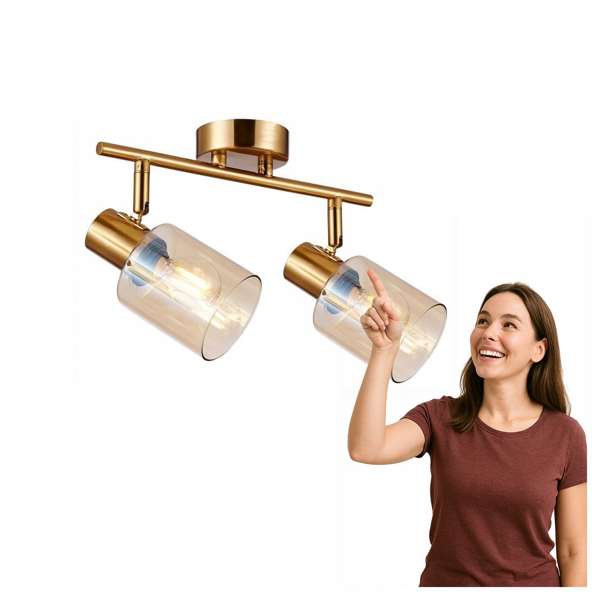 Lampa spot reflektor Santia SPL-65342-2-BRO-AMB Italux