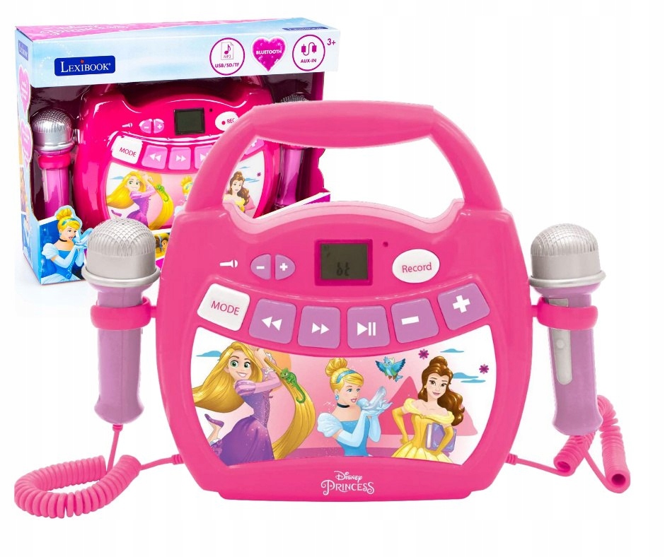 Karaoke Boombox Princess se dvěma mikrofony – sada