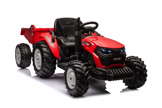 Traktor Na Akumulator Hc- 306 Czerwony Z Przyczepą 24V Lean Cars