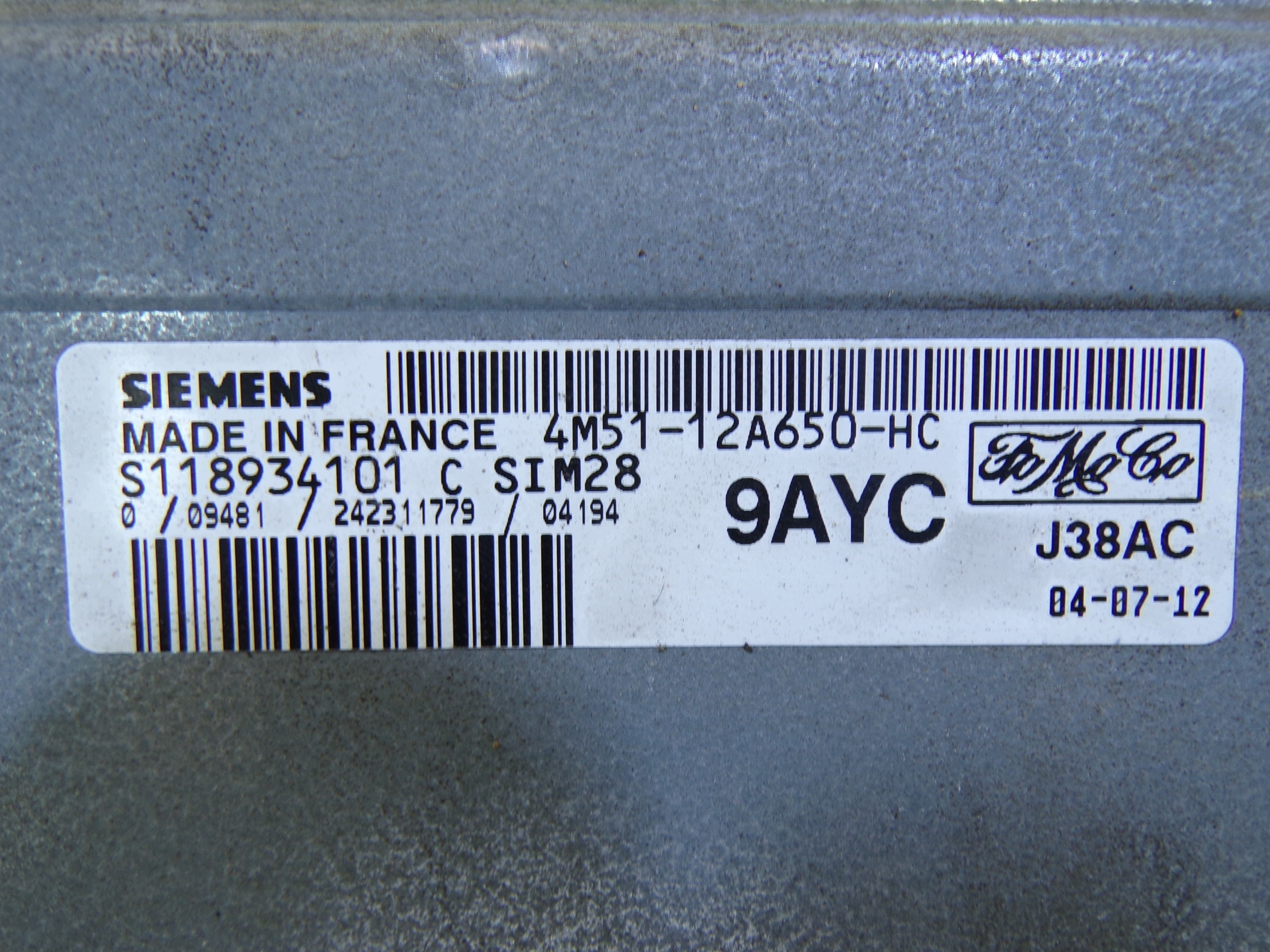 montaggio avviamento FORD CMAX C-MAX 1 e 4M51-12A650-HC 9AYC