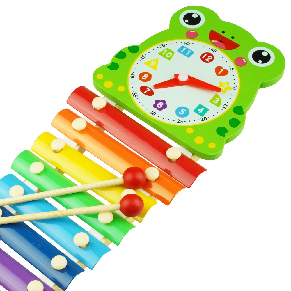 Cymbałki drewniane żaba zabawka dla dzieci zegar Rodzaj cymbałki