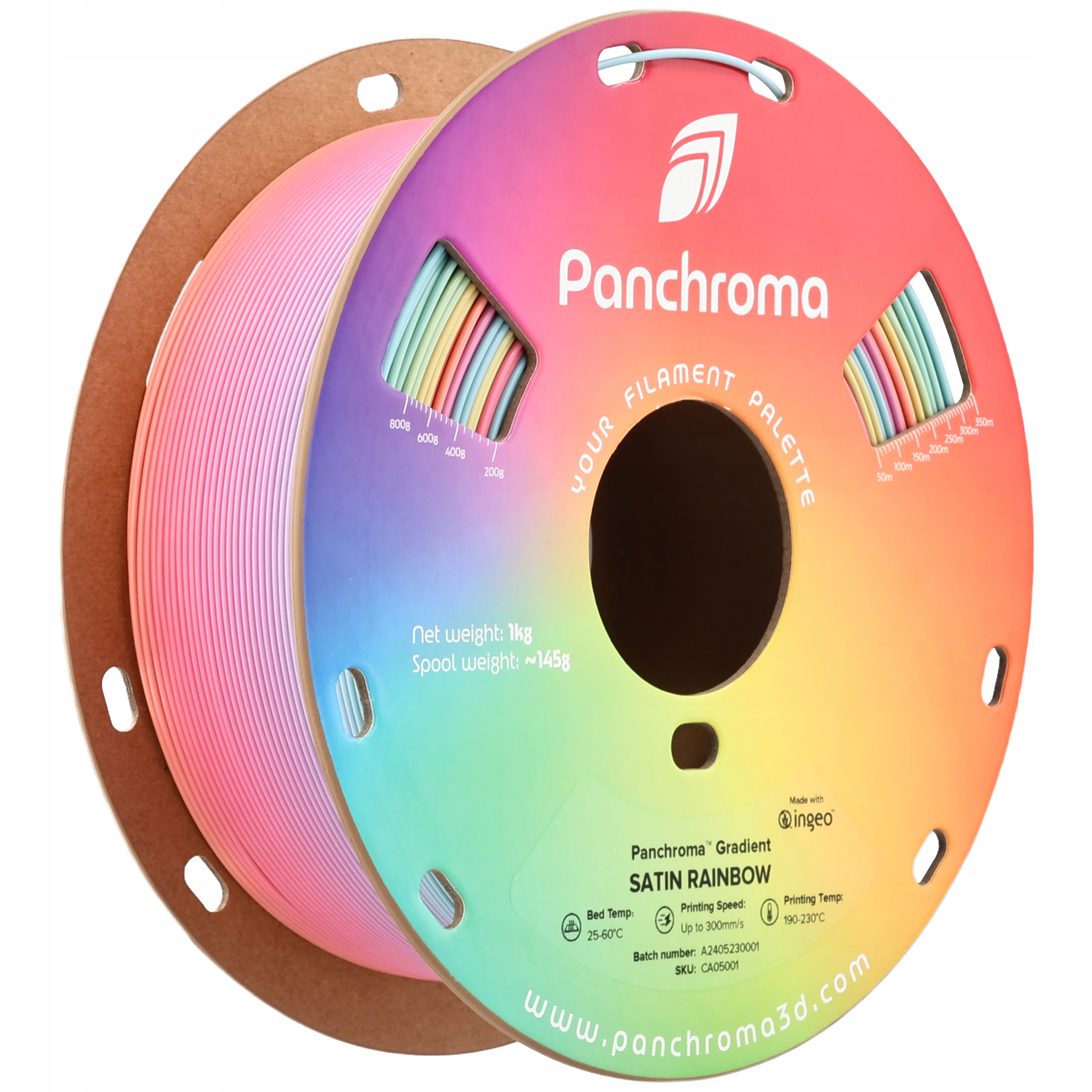 Polymaker Panchroma Pla Gradient Satin Rainbow 1.75 mm 1kg