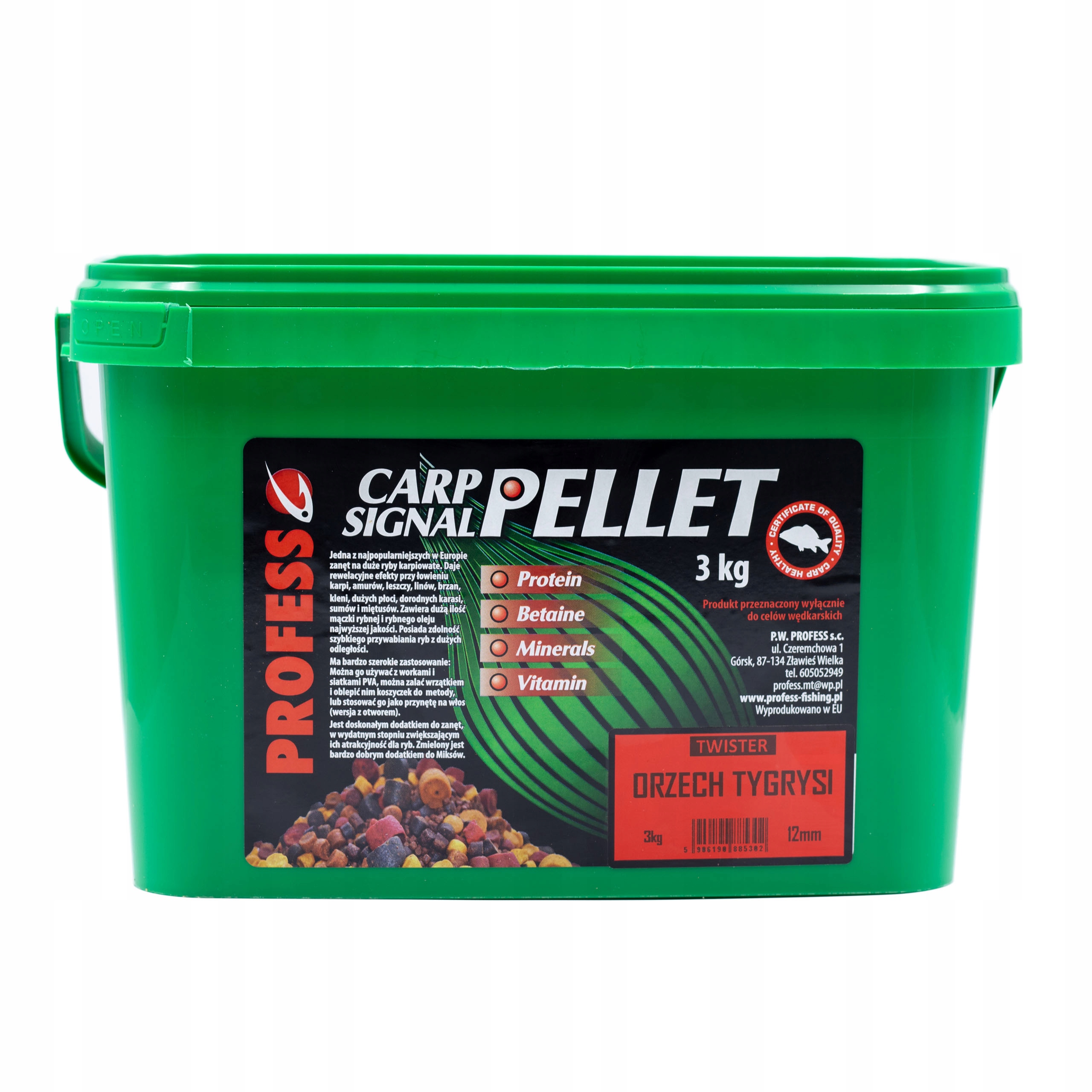 Pellet Zanętowy Profess Orzech Tygrysi 12 mm 3 kg