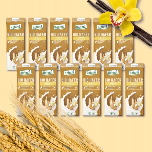 Natumi Bezmleczny Napój Owsiano-Waniliowy 12x1L