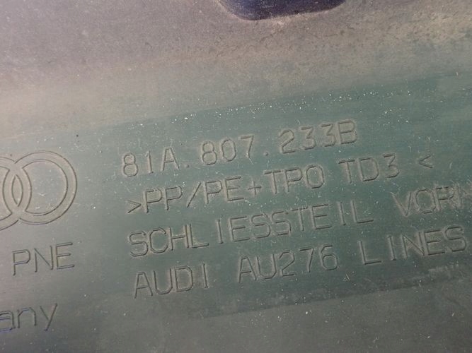 AUDI Q2 81A Blende Abdeckung abdeckung unter Stoßstange 81A807233B
