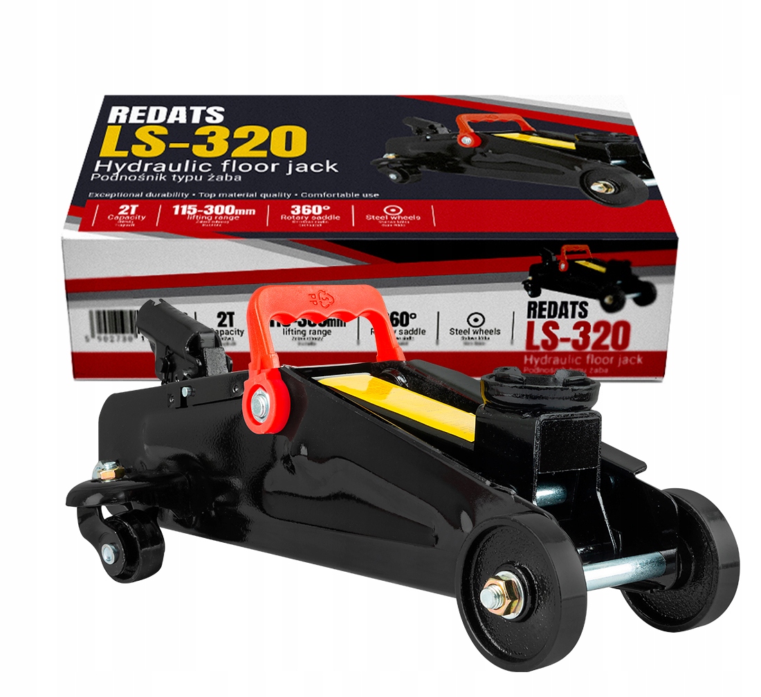MOCNY PODNOŚNIK SAMOCHODOWY ŻABA LEWAREK 2T REDATS LS-320 Kod producenta 07-01-90