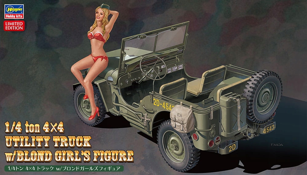 Utility truck 4x4 1/4 tun s figurkou 1:24 Hasegawa SP449