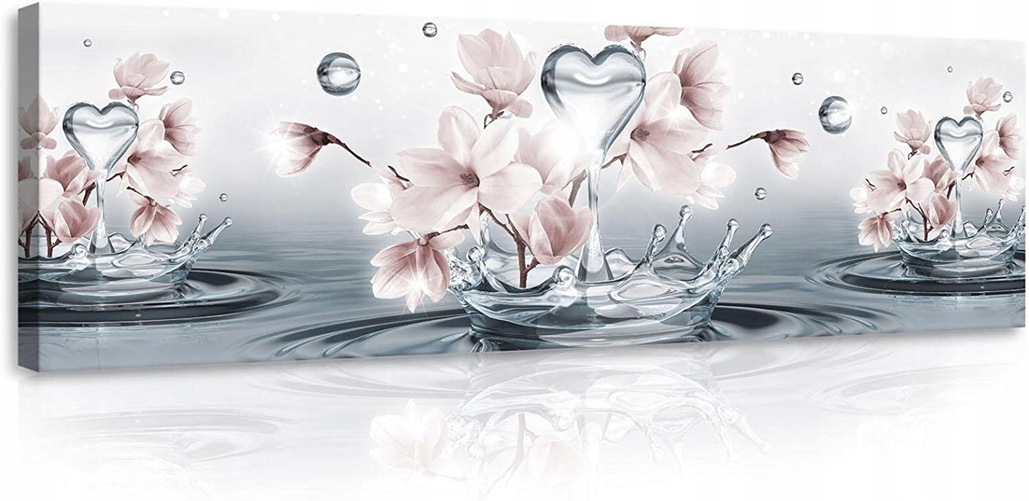 OBRAZ KWIATY ABSTRAKCJA NA PŁÓTNIE ŚCIANĘ SYPIALNIA SALON DUŻY XXL 145x45