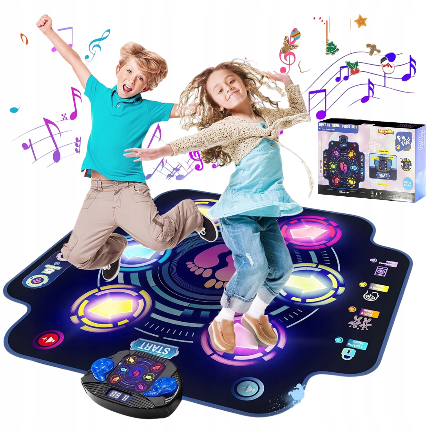 MATA DO TAŃCZENIA MUZYCZNA GRA DZIECI INTERAKTYWNA 5 PRĘDKOŚCI 9 POZIOMÓW
