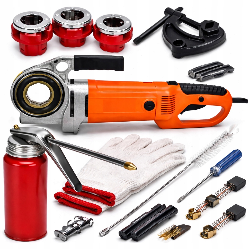 Gwintownica Elektryczna Do Rur 2400W Narzynki 1/2", 3/4", 1", 1-1/4"