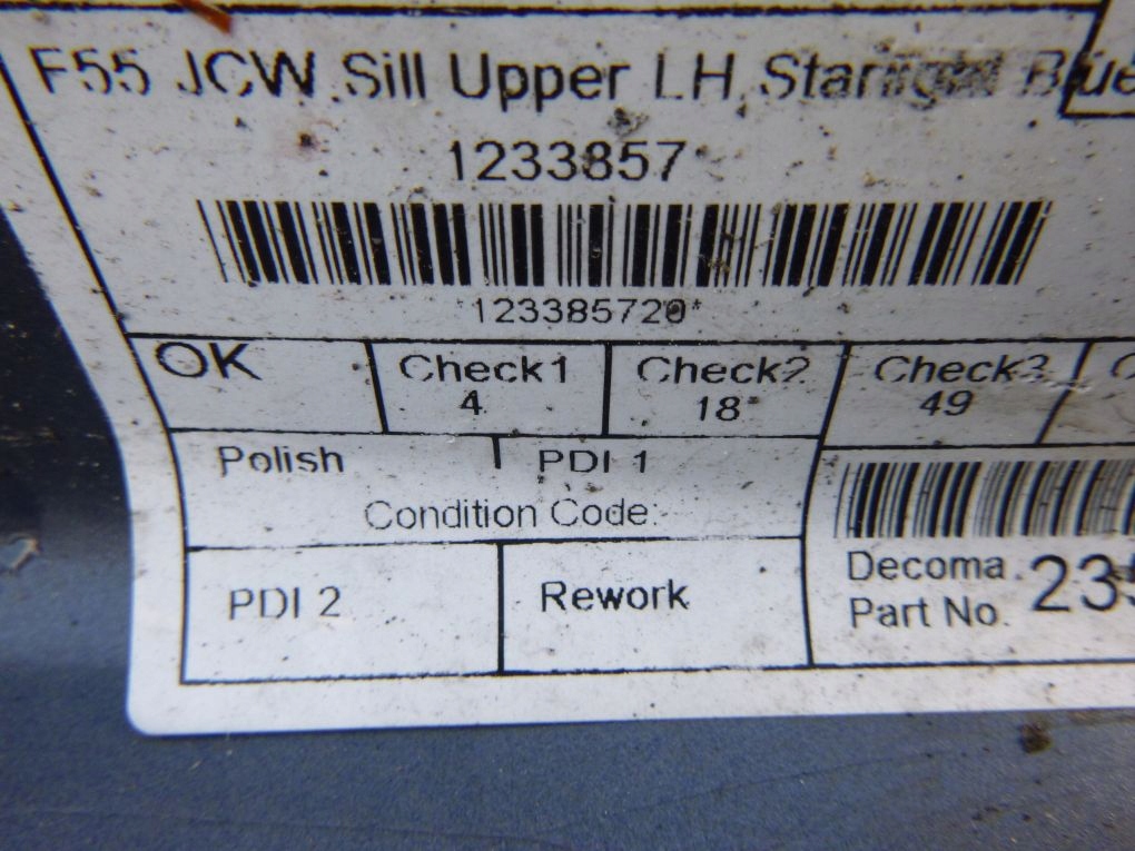 MINI COOPER F55 JCW WORKS moulding threshold left
