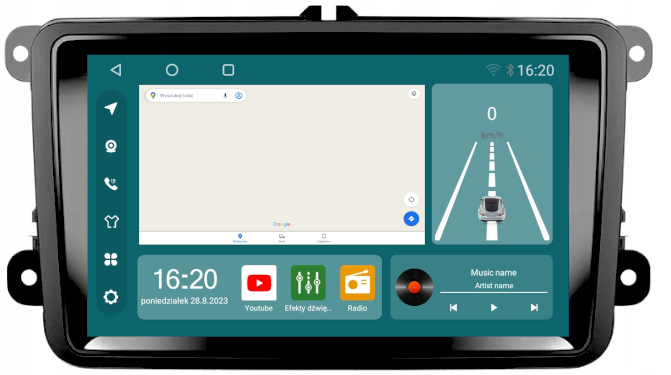 Rádio Android Skoda Rapid Superb Gps Bt Wifi Usb 8/256GB Modem Sim