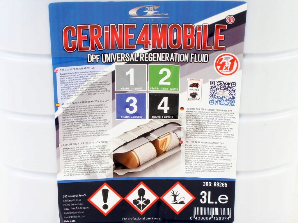 PŁYN DO FILTRA 3L FAP/DPF ALHAMBRA SHARAN 2.0 TDI Pojemność opakowania 3000 ml