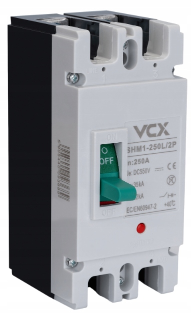 Wyłącznik Rozłącznik Prądu Stałego Pv 550V DC 250A 2P Bezpiecznik DC Solar