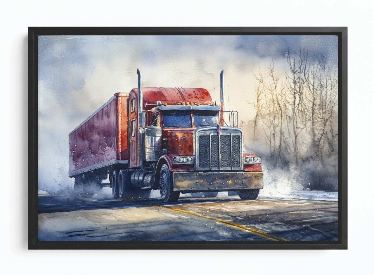 Obraz Rám Americký Box Americký Kamion Auto Truck Auto 60x40
