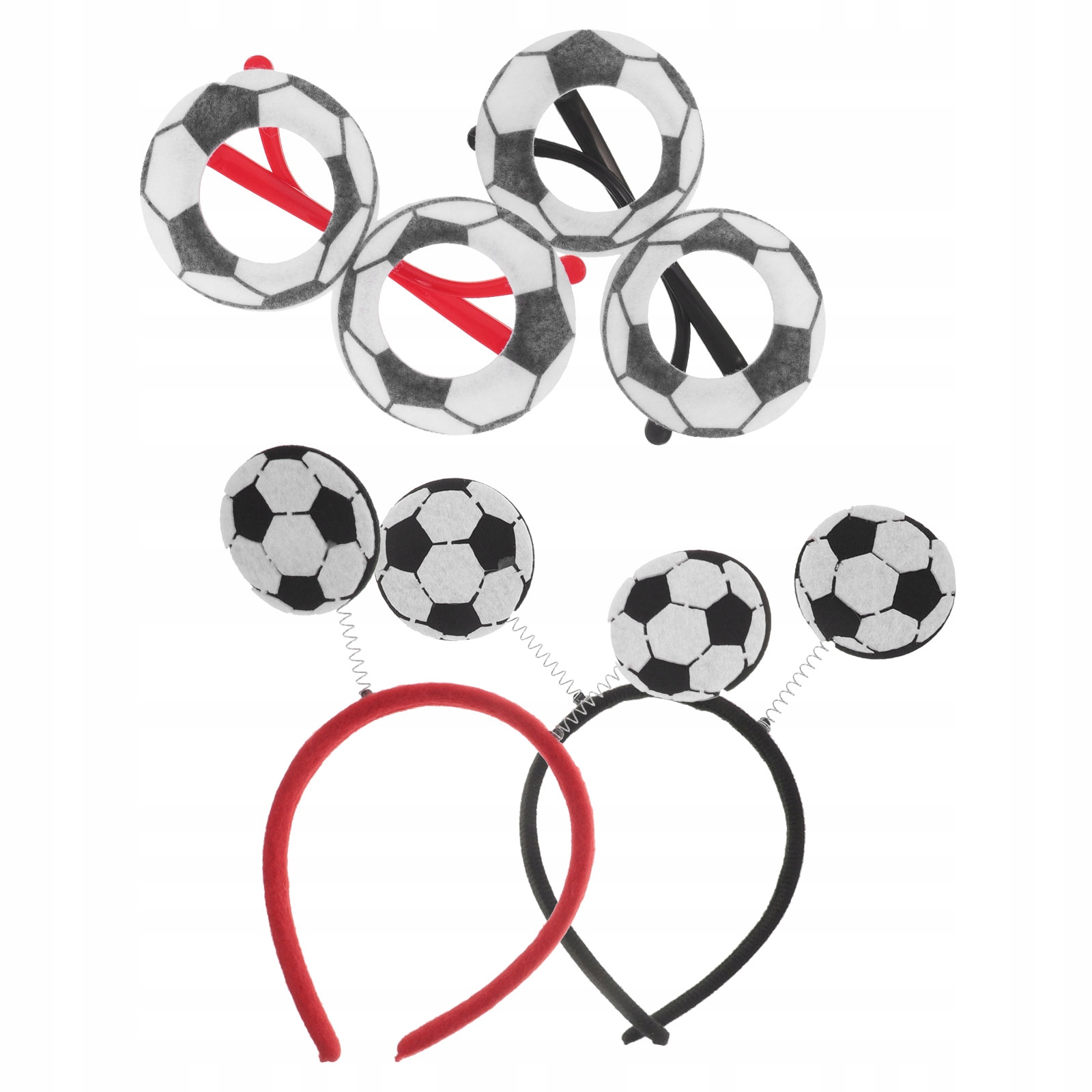 4 Sztuk Unikalne Okulary Na Imprezę Piłki Nożnej I Opaski Kibica Sportowego