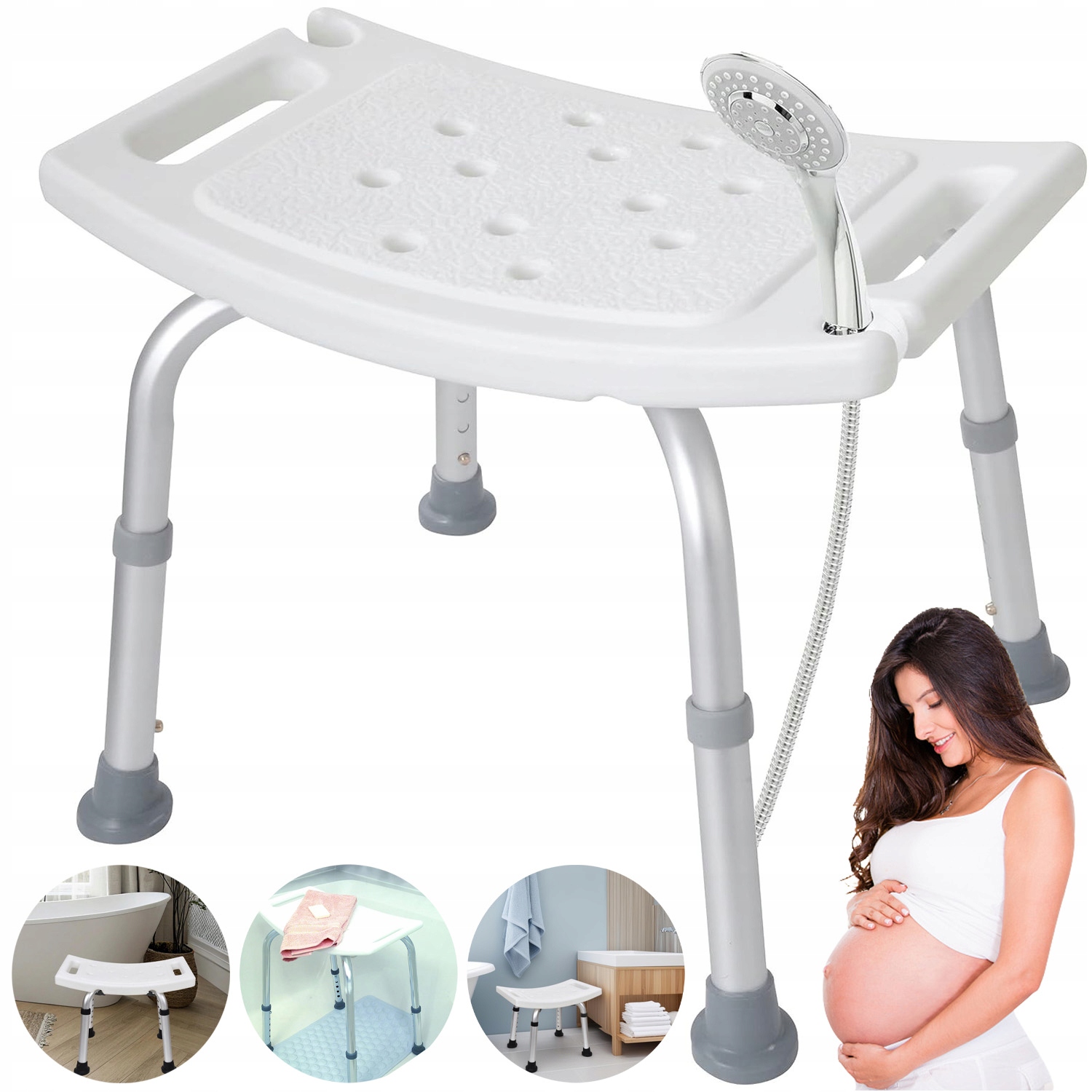 Stołek Krzesełko Pod Prysznic Taboret Do Kapieli Dla Seniora Przenośny