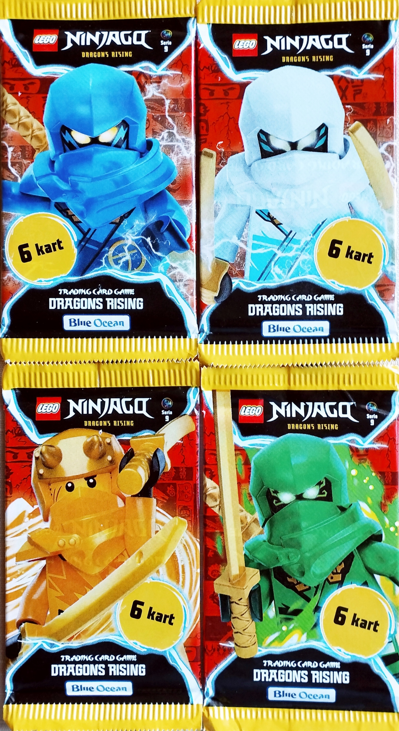 7 X KARTY LEGO NINJAGO seria 9 DRAGONS RISING 1 / 2024 Rok wydania 2024