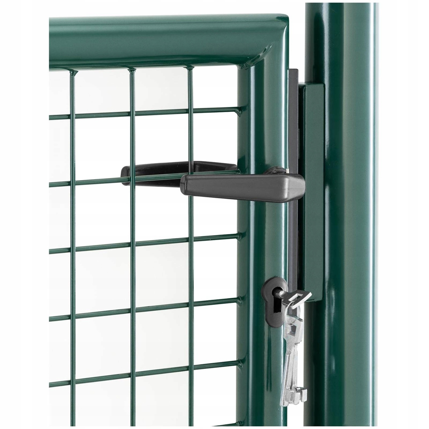 FURTKA BRAMKA OGRODOWA SŁUPKI 6 cm METALOWA ZAMEK Marka Wiesenfield