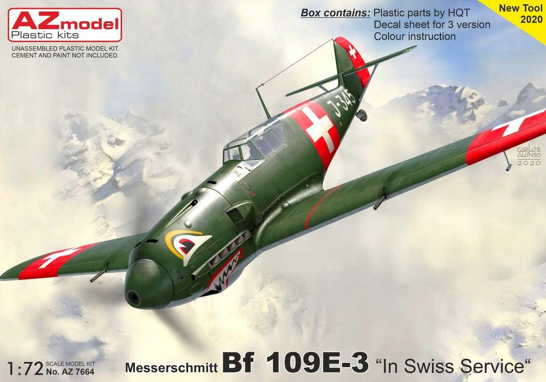 Az Model AZ7664 1/72 Messerschmitt Bf 109E-3 In Swiss Service