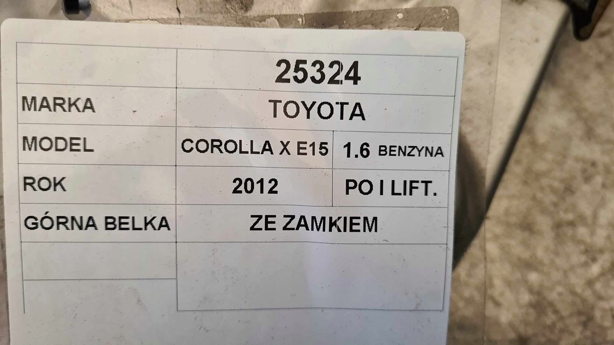 TOYOTA COROLLA E15 support panel for radiators pillar upper