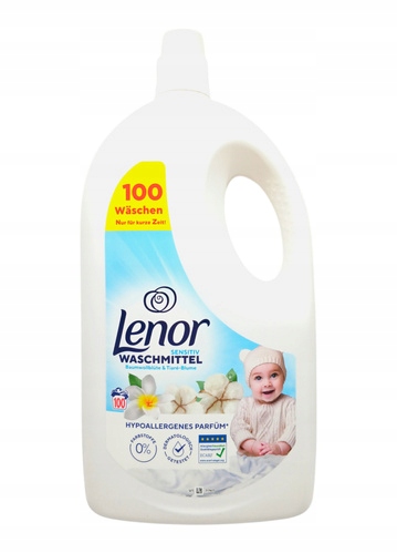 Lenor Sensitiv Płyn Żel Do Prania Dla Niemowląt Wrażliwa Skóra Alergia 100