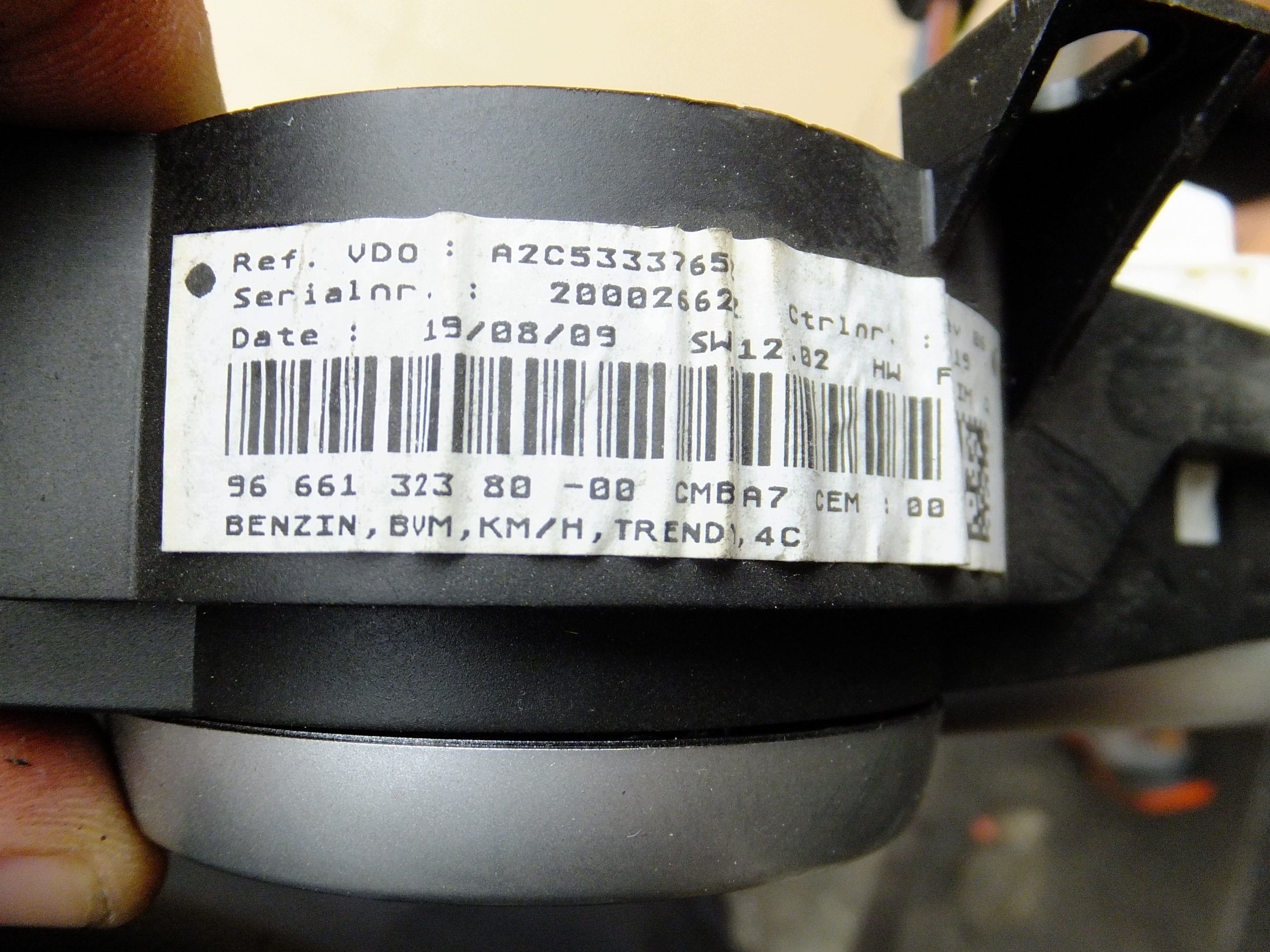 dials dials peugeot 207 1,4 16v 9666132380