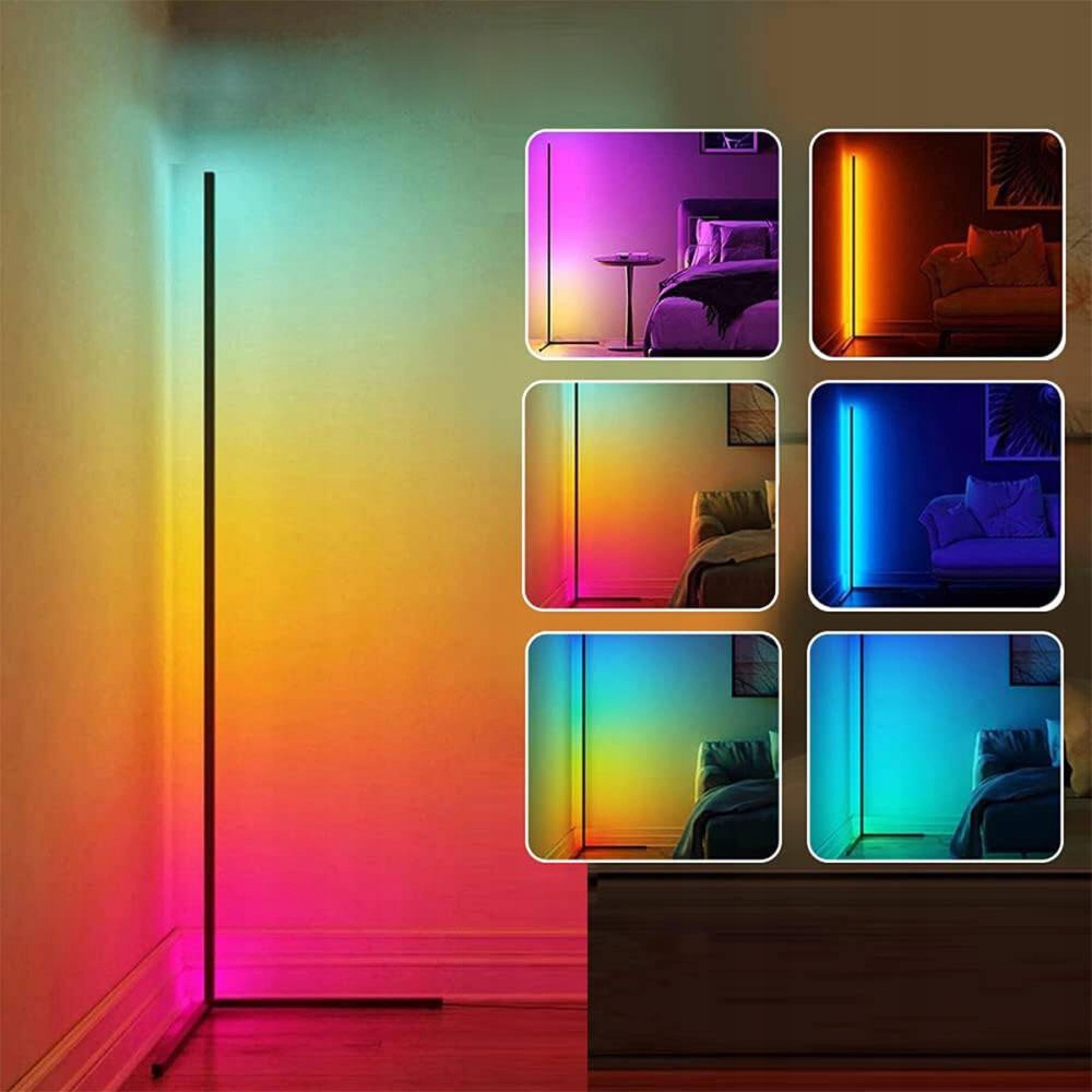 Led podlahová lampa rohová Bluetooth nastavitelná Rgb