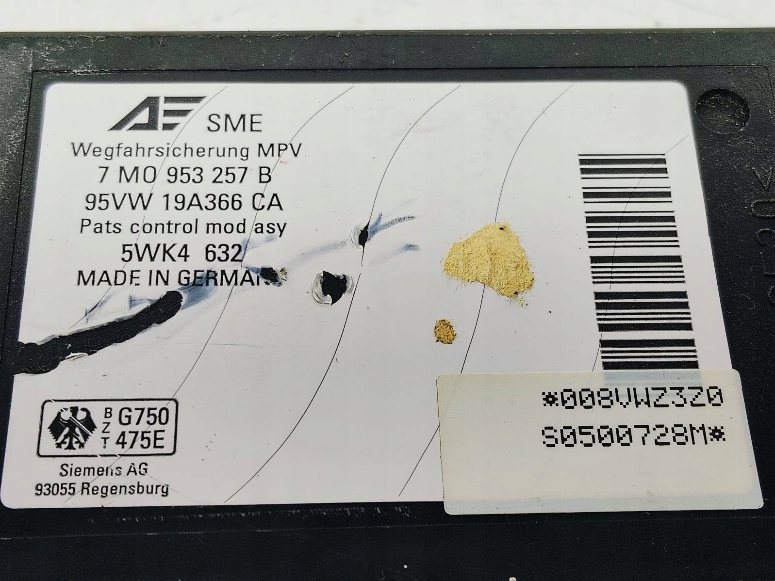 modulo Immobilzera Volkswagen SHARAN 2.8 VR6 7M0953257B