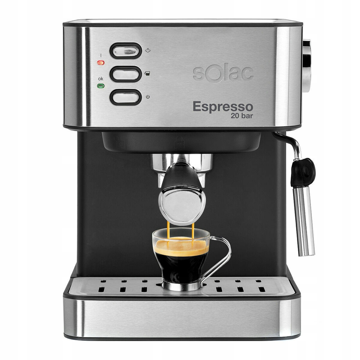 Kávovar Solac, CE4481, espresso, na mletou kávu, 20 barů, automatické vypnu