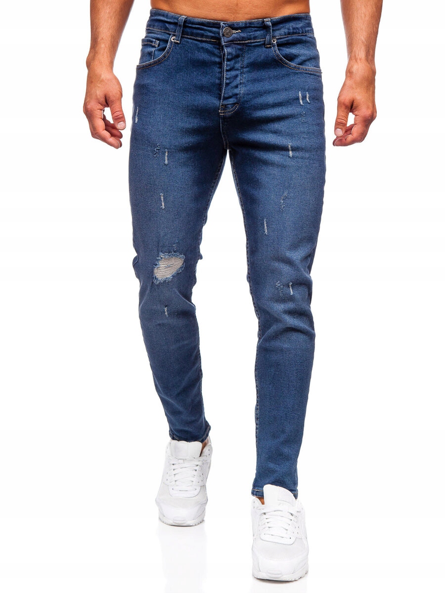 Pánské Džínové Kalhoty Slim Fit Tmavě Modré 6566-1 DENLEY_30/S