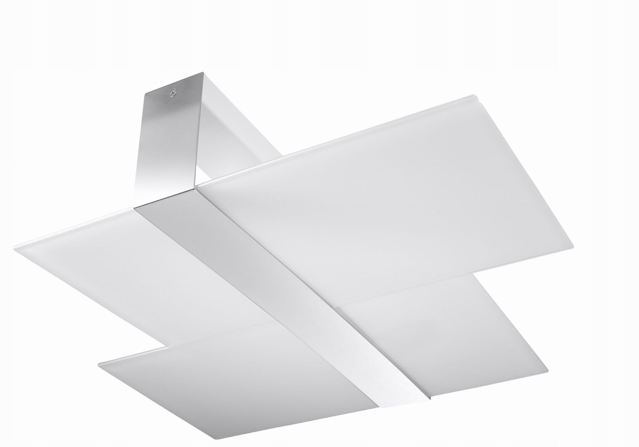 Sollux Nástenná stropná lampa stropné svietidlo strieborná biela sklenená moderná