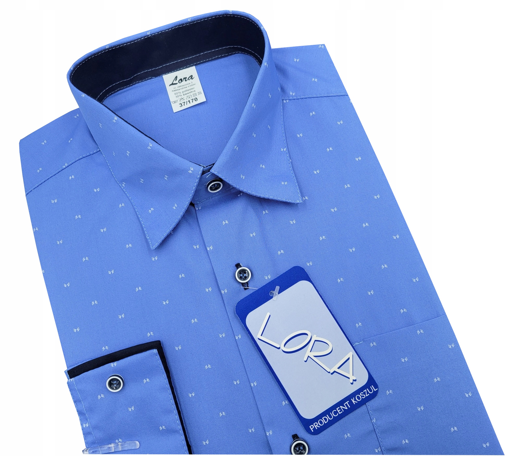 Koszula chłopięca wizytowa niebieska długi rękaw 158 Marka Inna marka