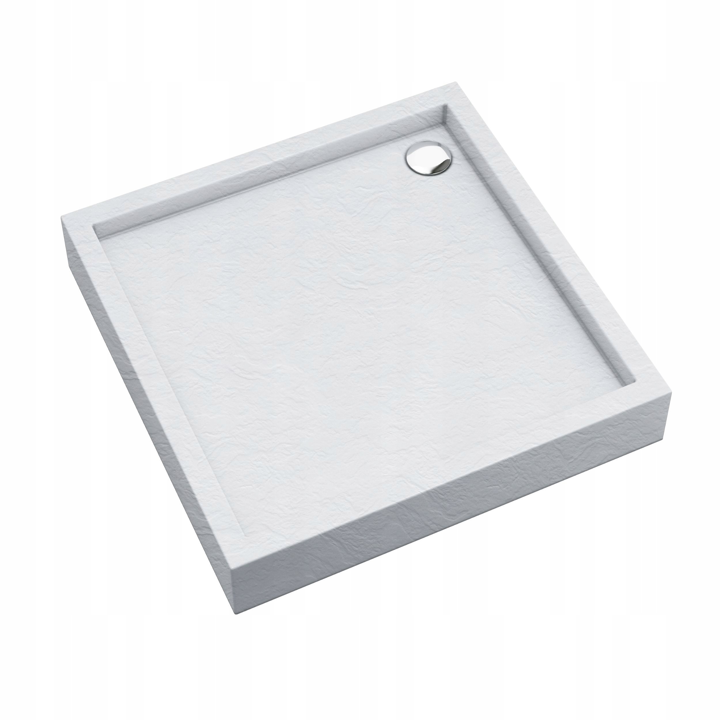Brodzik prysznicowy Schedpol Medium kwadratowy biały kamień 90x90 cm akryl