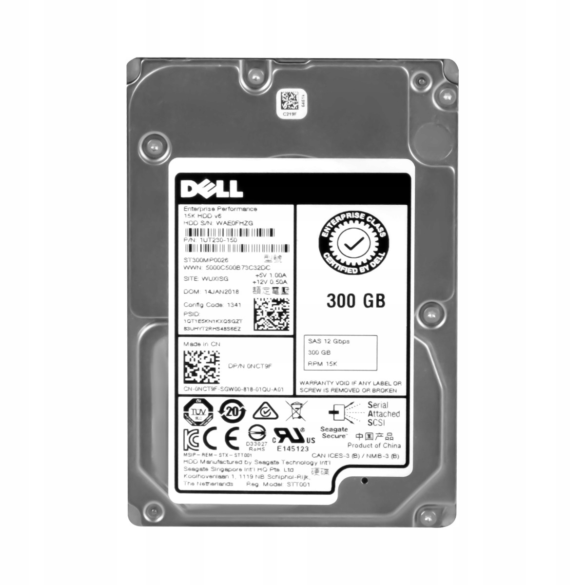 Dell 0NCT9F 300GB 15K 256MB SAS-3 2,5'' ST300MP0026