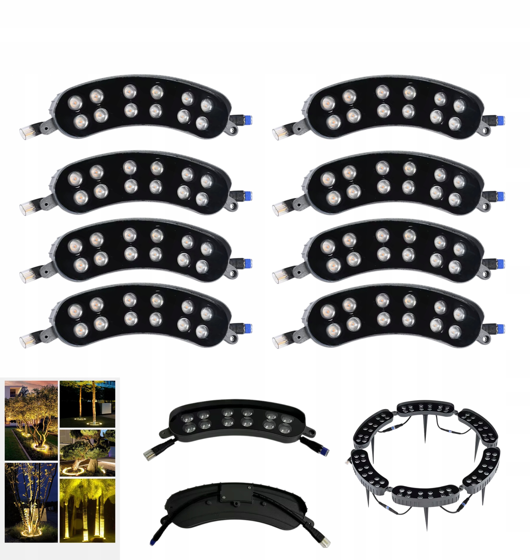 Led lampa podsvietenie pre stromy 12W 230V IP65 teplá biela 3000K 8ks