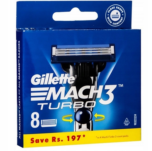 Gillette Mach 3 Turbo náplň 8ks