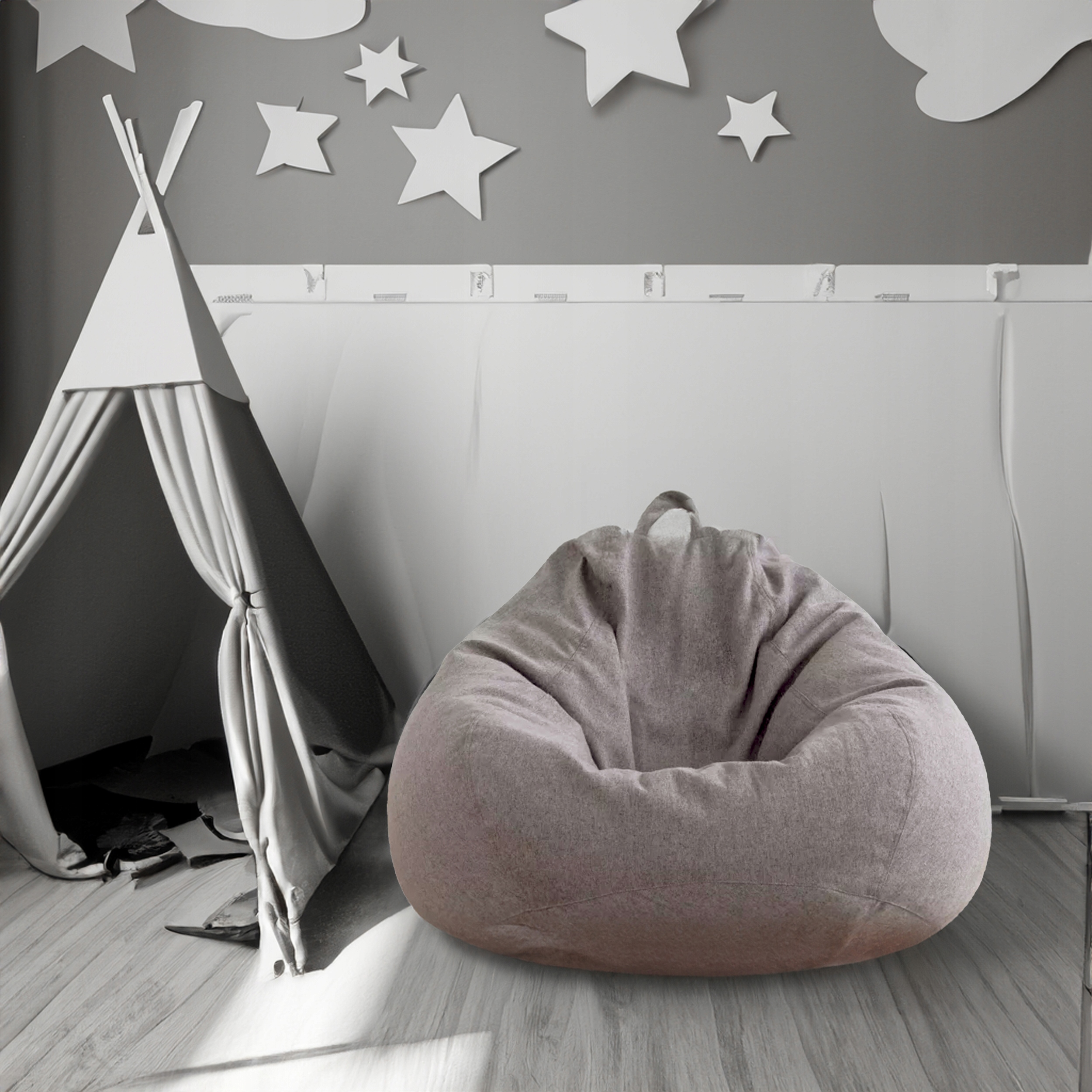 Pufa Worek do Siedzenia 120L Eko Ciemnoszary Kolekcja Pufa Worek