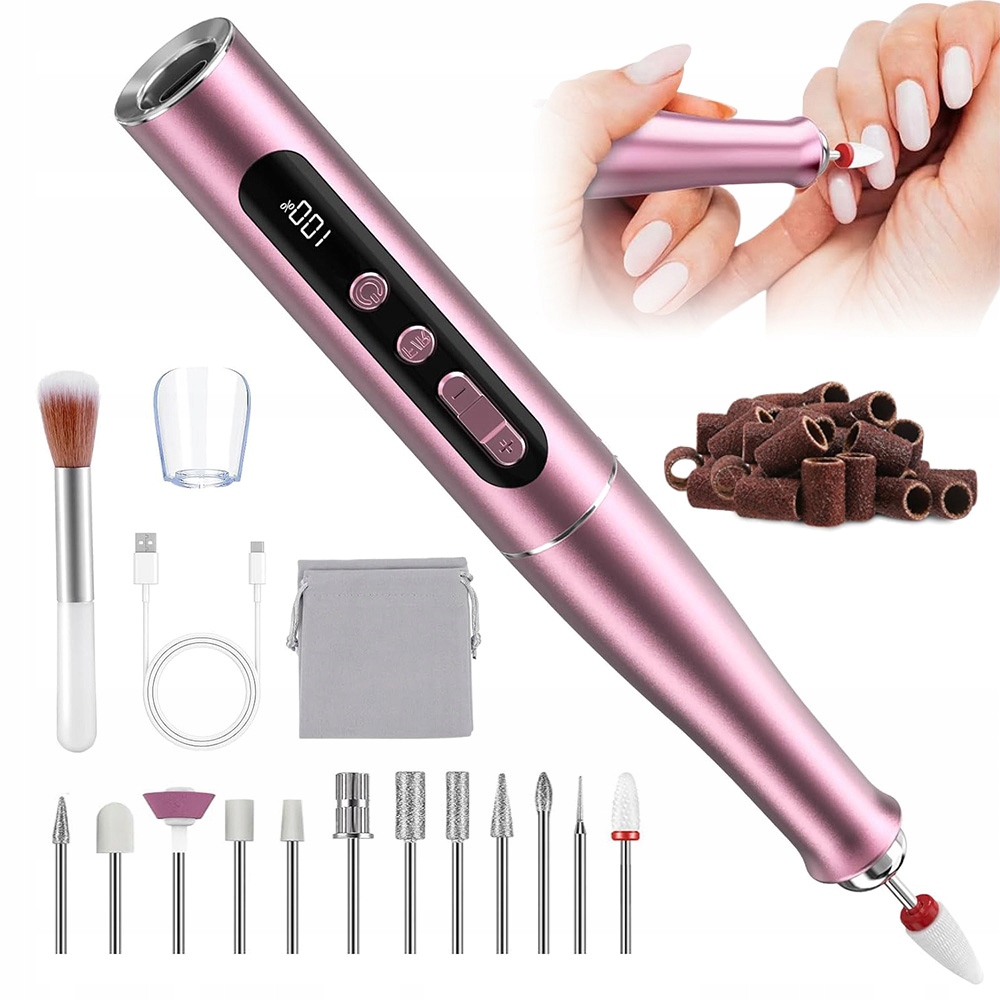 Frezarka Do Paznokci Manicure Pedicure Bezprzewodowa Frezy Zestaw