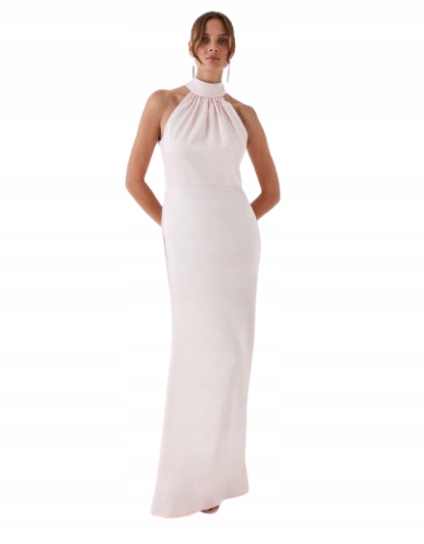 Coast Dlouhá Šaty Maxi Pudrová Růžová Prosta 40 Hkg