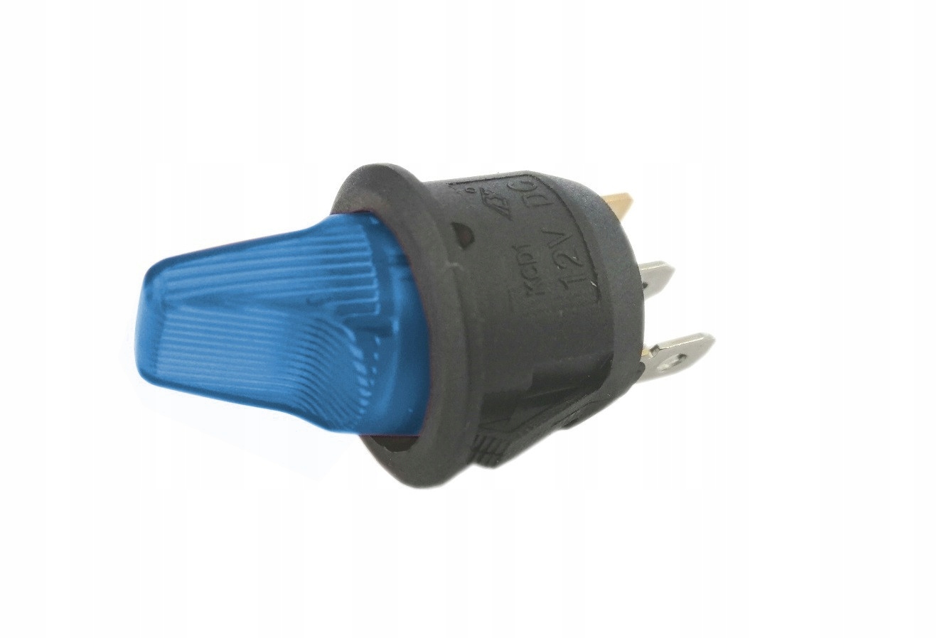 

Przełącznik hebelkowy niebieski 6A/250V podśw.12V
