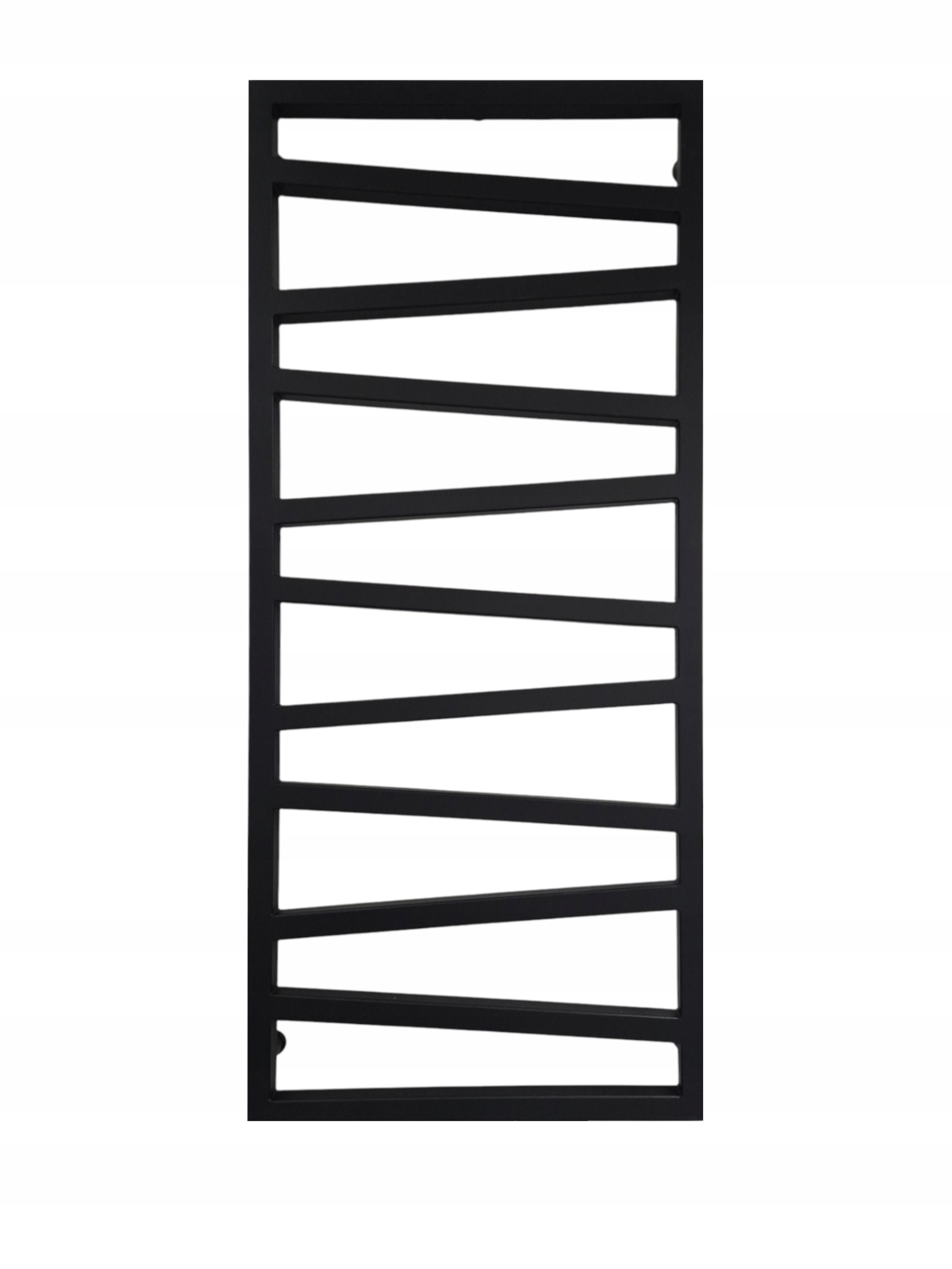 Kúpeľňový dekoratívny radiátor Onix 119x54 čierne pripojenie 50 cm