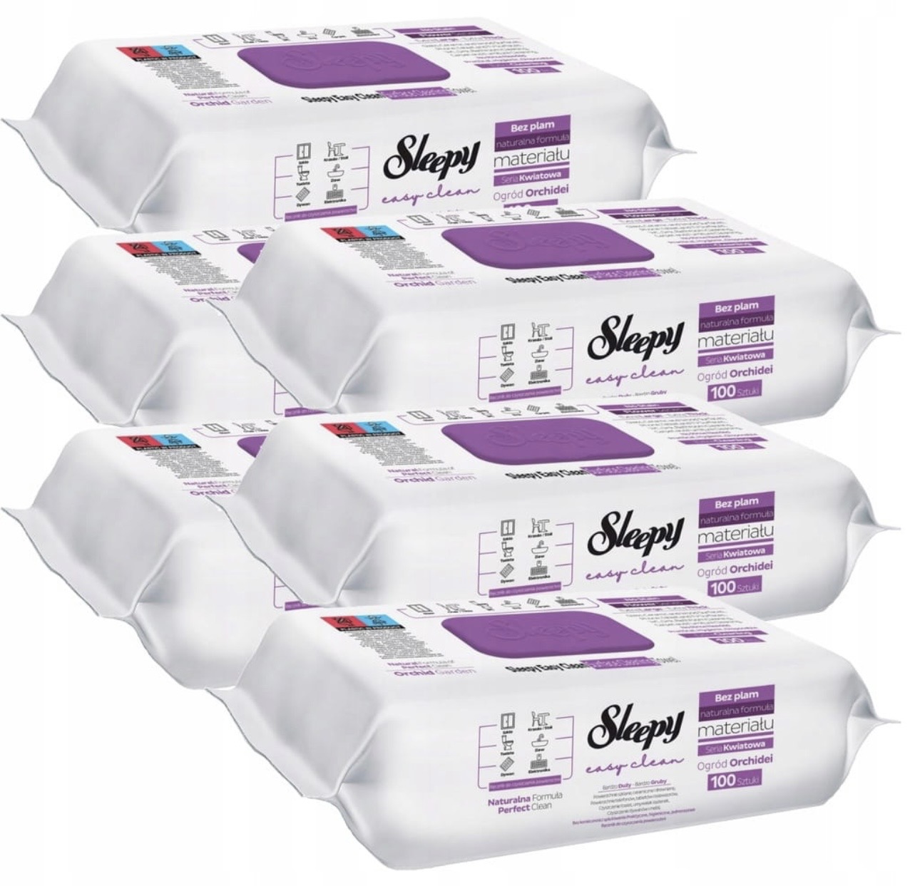 Čisticí ubrousky Sleepy Easy Clean Orchidej 100 ks Set 6 balíčků