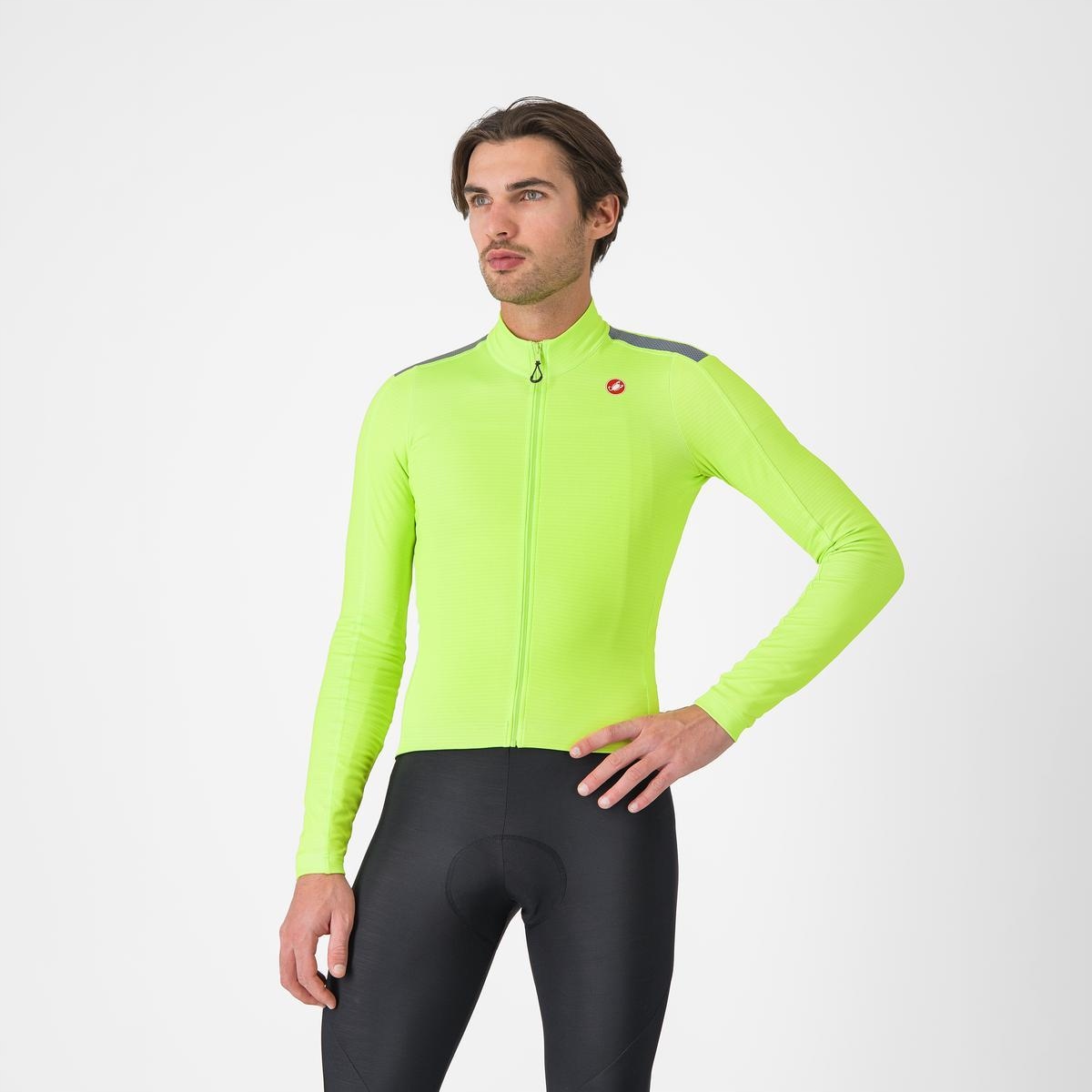 Bluza kolarska Castelli Puro 4, electric lime, rozmiar XXL